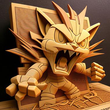 3D мадэль Meowths Scrafty Tactics Nyagotiator Nyarth Zuruzukin Pe (STL)